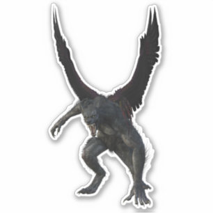 Vliegende Fantasy Weerwolf Sticker