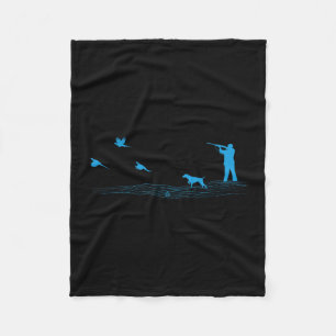 Vliegende fazant Graphic Upland Bird Hunter Hond H Fleece Deken