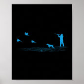 Vliegende fazant Graphic Upland Bird Hunter Hond H Poster (Voorkant)