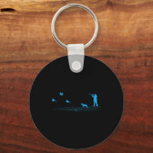 Vliegende fazant Graphic Upland Bird Hunter Hond H Sleutelhanger (Voorkant)
