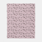 Vliegende flaimingos Fleece Blanket (droesroze) (Voorkant)