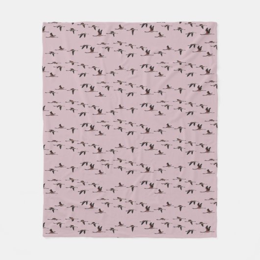 Vliegende flaimingos Fleece Blanket (droesroze) Deken (Voorkant)
