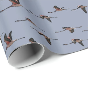 Vliegende Flamingo's Inpakpapier