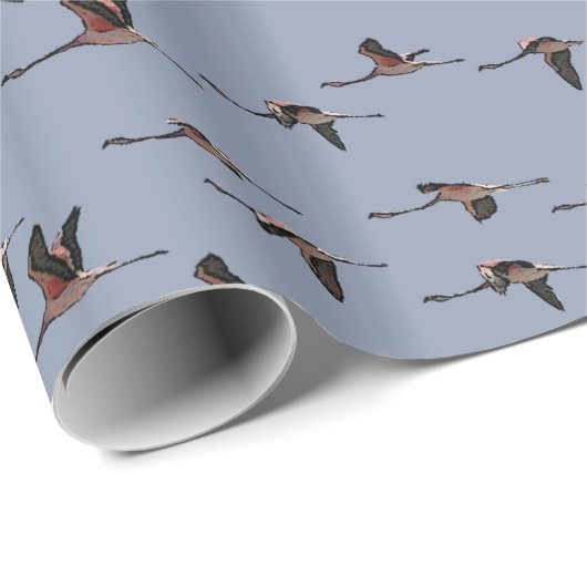 Vliegende Flamingo's Inpakpapier (Rol Hoek)