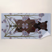 Vliegende fotograaf Blue Beach-handdoek Strandlaken (Voorkant)