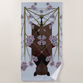 Vliegende fotograaf Blue Beach-handdoek Strandlaken (Voorkant)