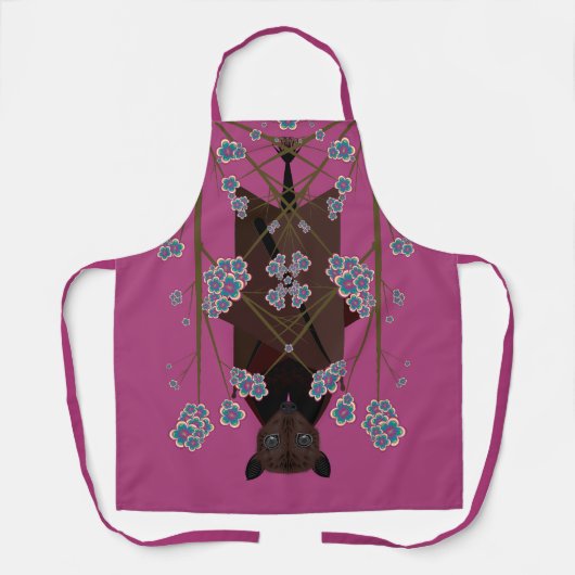 Vliegende Fox Boysenberry Middelgroot Schort (Voorkant)