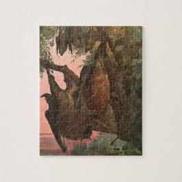 Vliegende foxvleermuizen met Austen,  wilde dieren Legpuzzel