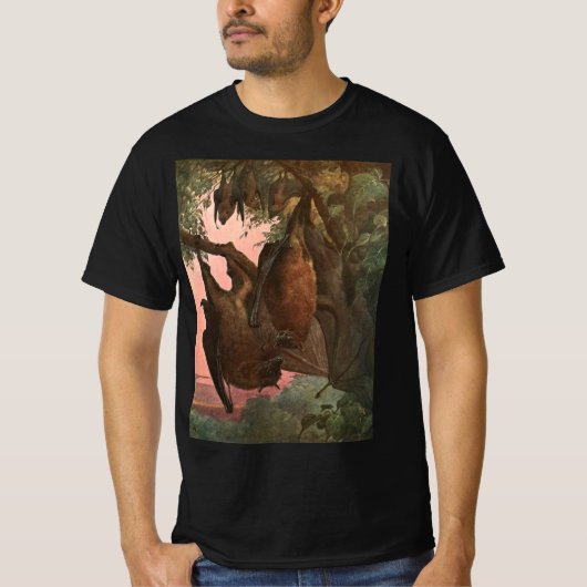 Vliegende foxvleermuizen met Austen,  wilde dieren T-shirt (Voorkant)
