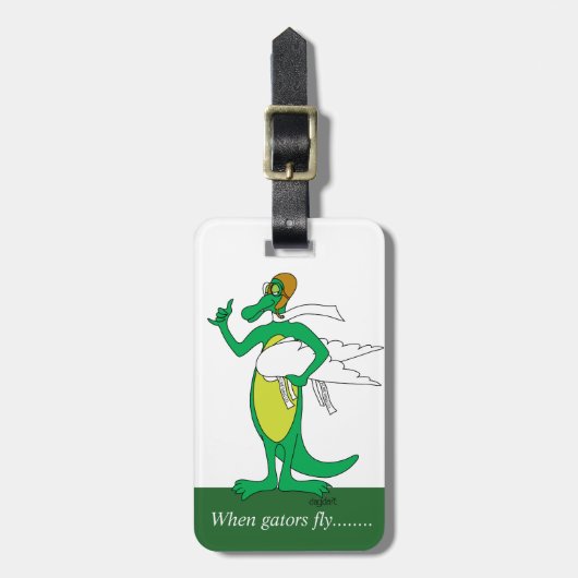 Vliegende Gator Bagage Label (Voorkant verticaal)