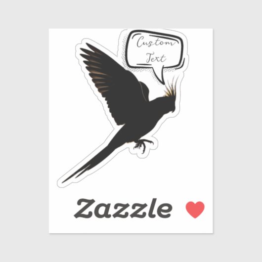 Vliegende gedachten: Gepersonaliseerde Cockatiel L Sticker (Vel)