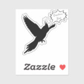 Vliegende gedachten: Gepersonaliseerde Cockatiel L Sticker (Vel)
