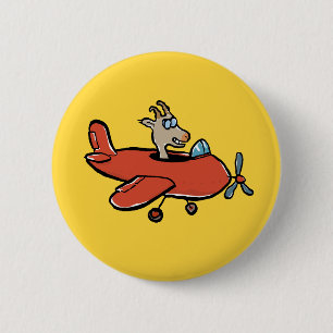 vliegende geit ronde button 5,7 cm