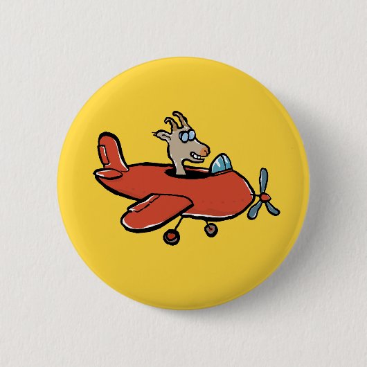 vliegende geit ronde button 5,7 cm (Voorkant)