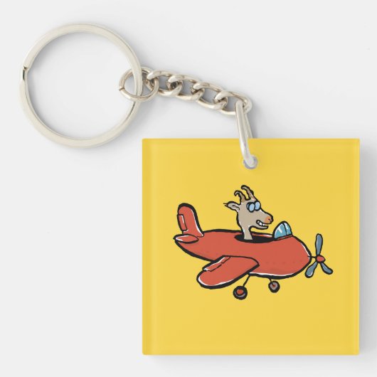 vliegende geit sleutelhanger (voorkant)