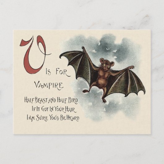 Vliegende Gekke Goofy Vampire Bat Briefkaart (Voorkant)