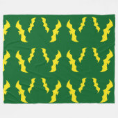 Vliegende Gele Halloween Vleermuizen Fleece Deken (Voorkant (Horizontaal))
