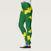 Vliegende Gele Halloween Vleermuizen Leggings (Links)