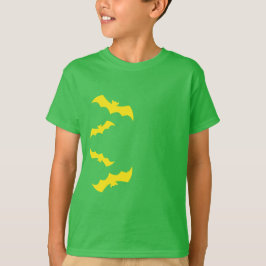 Vliegende Gele Halloween Vleermuizen T-shirt