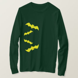 Vliegende Gele Halloween Vleermuizen T-shirt