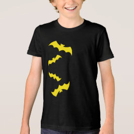 Vliegende Gele Halloween Vleermuizen Tri-Blend Shirt