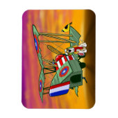 vliegende gezicht magneet (Verticaal)