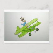 Vliegende Giraffe Briefkaart (Voorkant)