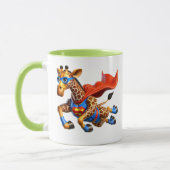 Vliegende giraffe met rood kapje. mok (Links)