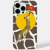 Vliegende Giraffe Rood Paraplu Bruin Giraffe Patro Case-Mate iPhone Case (Achterkant)