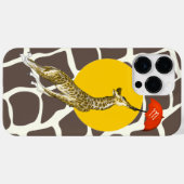 Vliegende Giraffe Rood Paraplu Bruin Giraffe Patro Case-Mate iPhone Case (Achterkant (horizontaal))