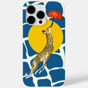 Vliegende Giraffe Rood Paraplu Bruin Giraffe Patro Case-Mate iPhone 14 Pro Max Hoesje