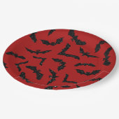 Vliegende glitter Bats Halloween Papieren Bordje (Gekanteld)
