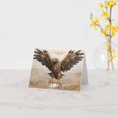 Vliegende gouden adelaar kaart (Gele Bloem)