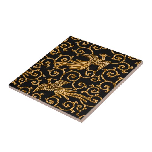 Vliegende goudvogels tegeltje (Zijkant)