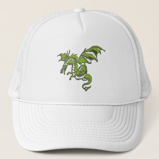 Vliegende Groene Draak Trucker Pet (Voorkant)
