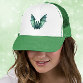 Vliegende Groene Vleermuis Harige Lichaam Vleugels Trucker Pet