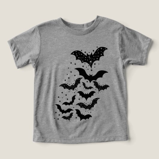 Vliegende Halloween Galaxy Vleermuizen en Sterren (Design voorkant)