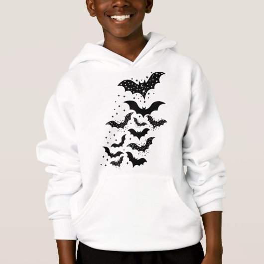 Vliegende Halloween Galaxy Vleermuizen en Sterren (Voorkant)