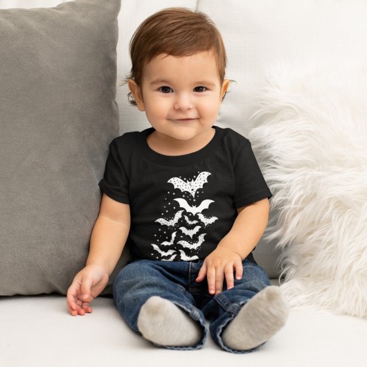 Vliegende Halloween Galaxy Witte vleermuizen en st Kinder Shirts