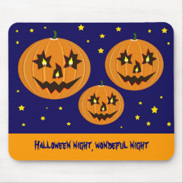 Vliegende Halloween pompoenen Muismat