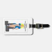 Vliegende handbagage blond bagagelabel (Voorkant horizontaal)