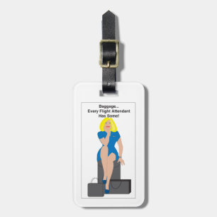 Vliegende handbagage blond bagagelabel