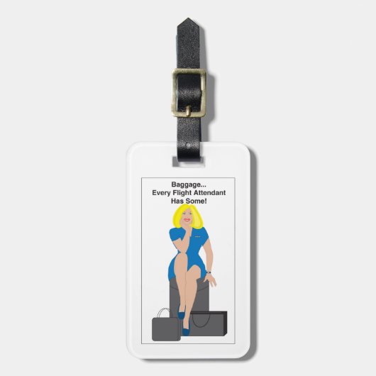 Vliegende handbagage blond bagagelabel (Voorkant verticaal)