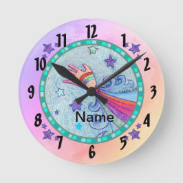 vliegende handklok ronde klok