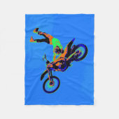 Vliegende Handstand - Freestyle Motorcross Stunt Fleece Deken (Voorkant)
