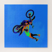 Vliegende Handstand - Freestyle Motorcross Stunt Legpuzzel (Horizontaal)