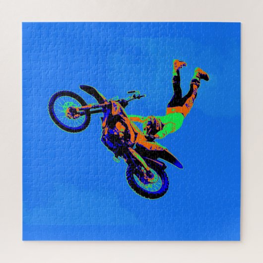 Vliegende Handstand - Freestyle Motorcross Stunt Legpuzzel (Verticaal)