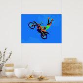 Vliegende Handstand - Freestyle Motorcross Stunt Poster (Keuken)