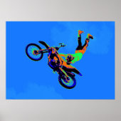 Vliegende Handstand - Freestyle Motorcross Stunt Poster (Voorkant)