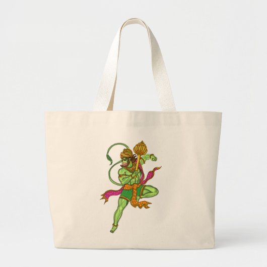 Vliegende Hanuman-tas Grote Tote Bag (Voorkant)
